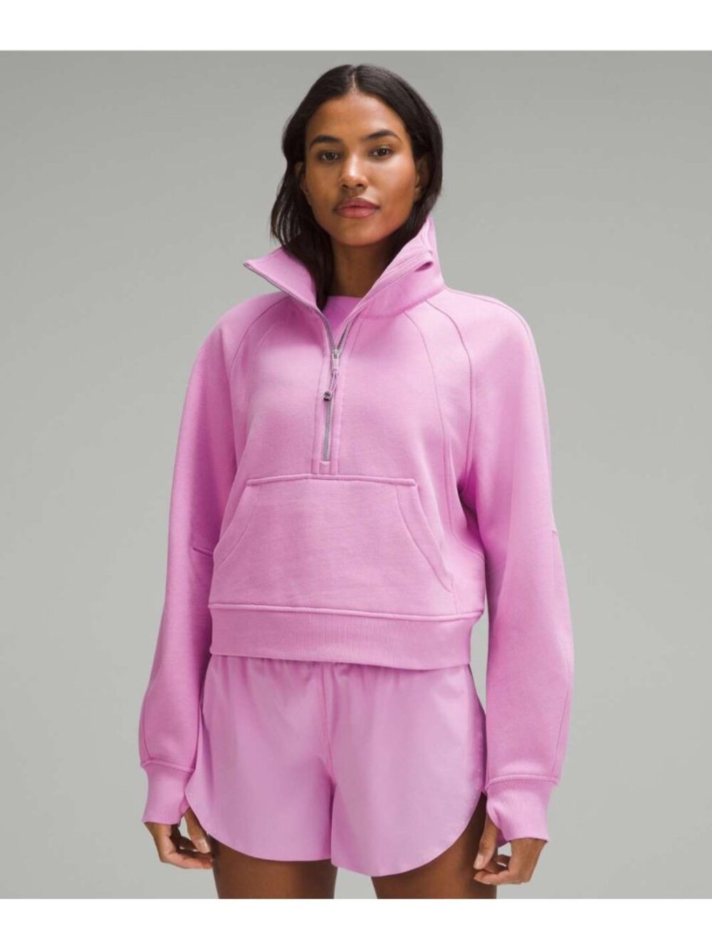Lululemon Scuba Oversized Funnel-Neck Half Zip Sweatshirt in Dahlia Mauve M/L